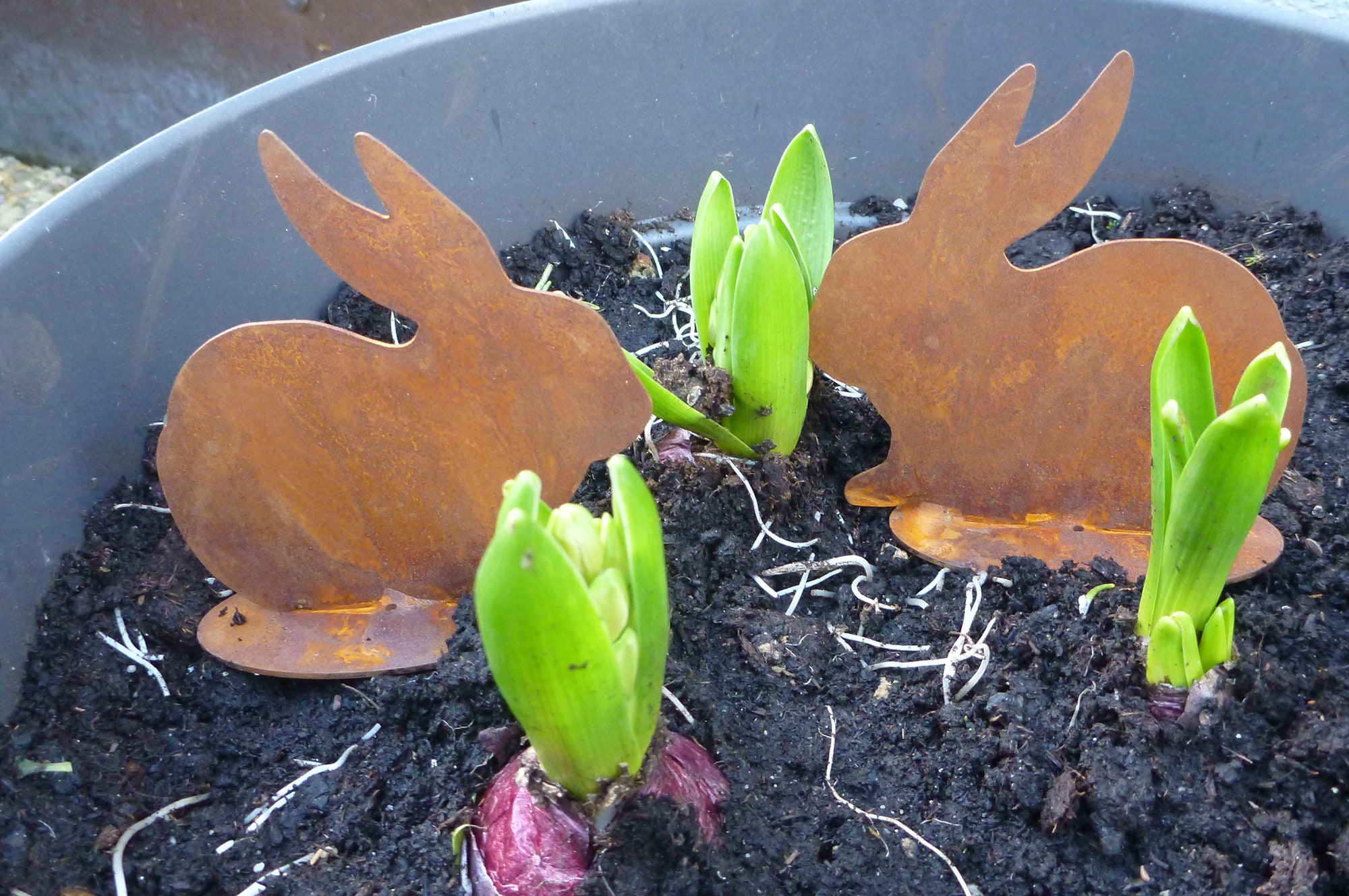Easter Decoration Easter Bunny Garden Decoration HASI 10 Cm on Base ...