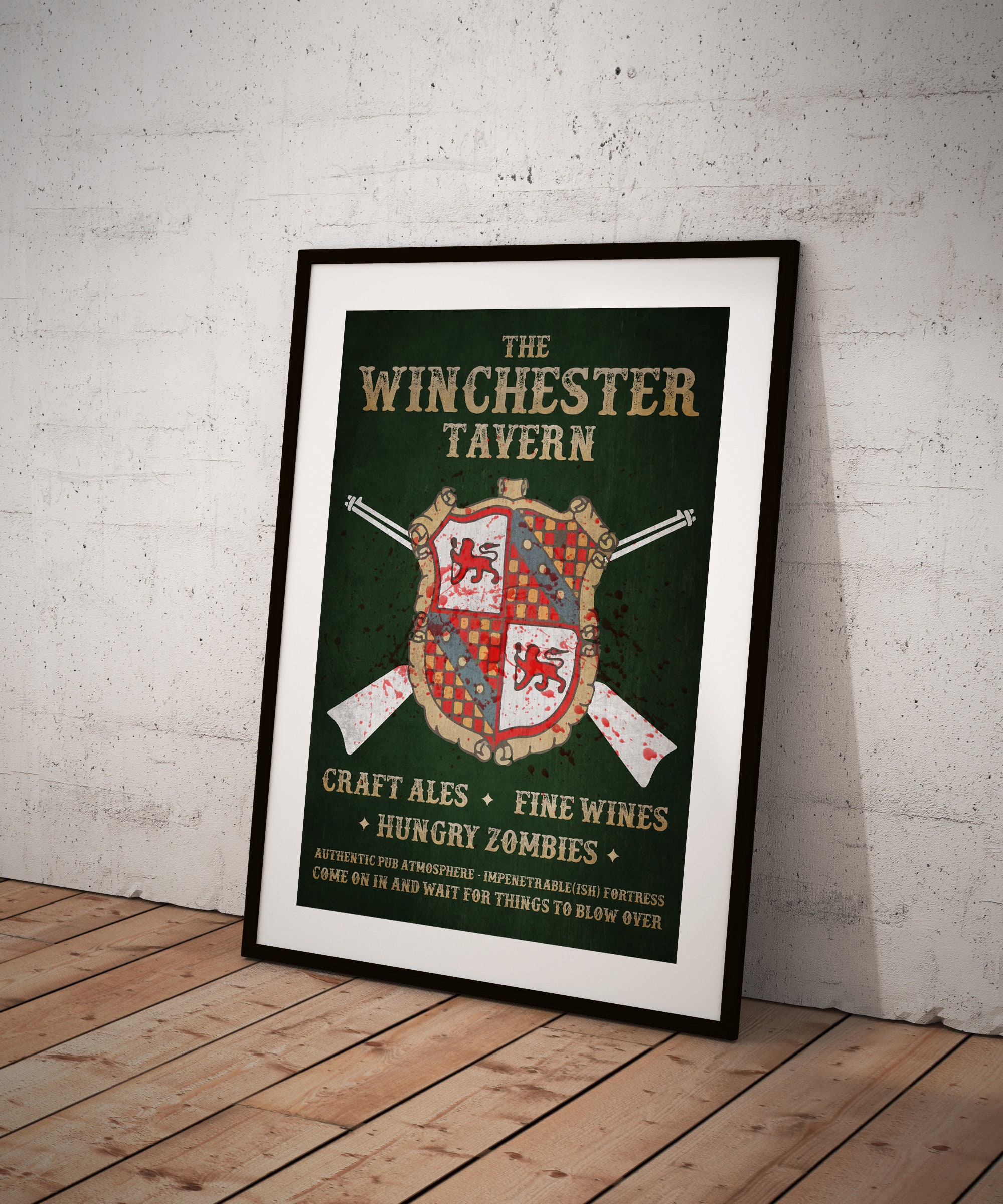 Shaun of the Dead Winchester Pub Sign Poster Print Etsy