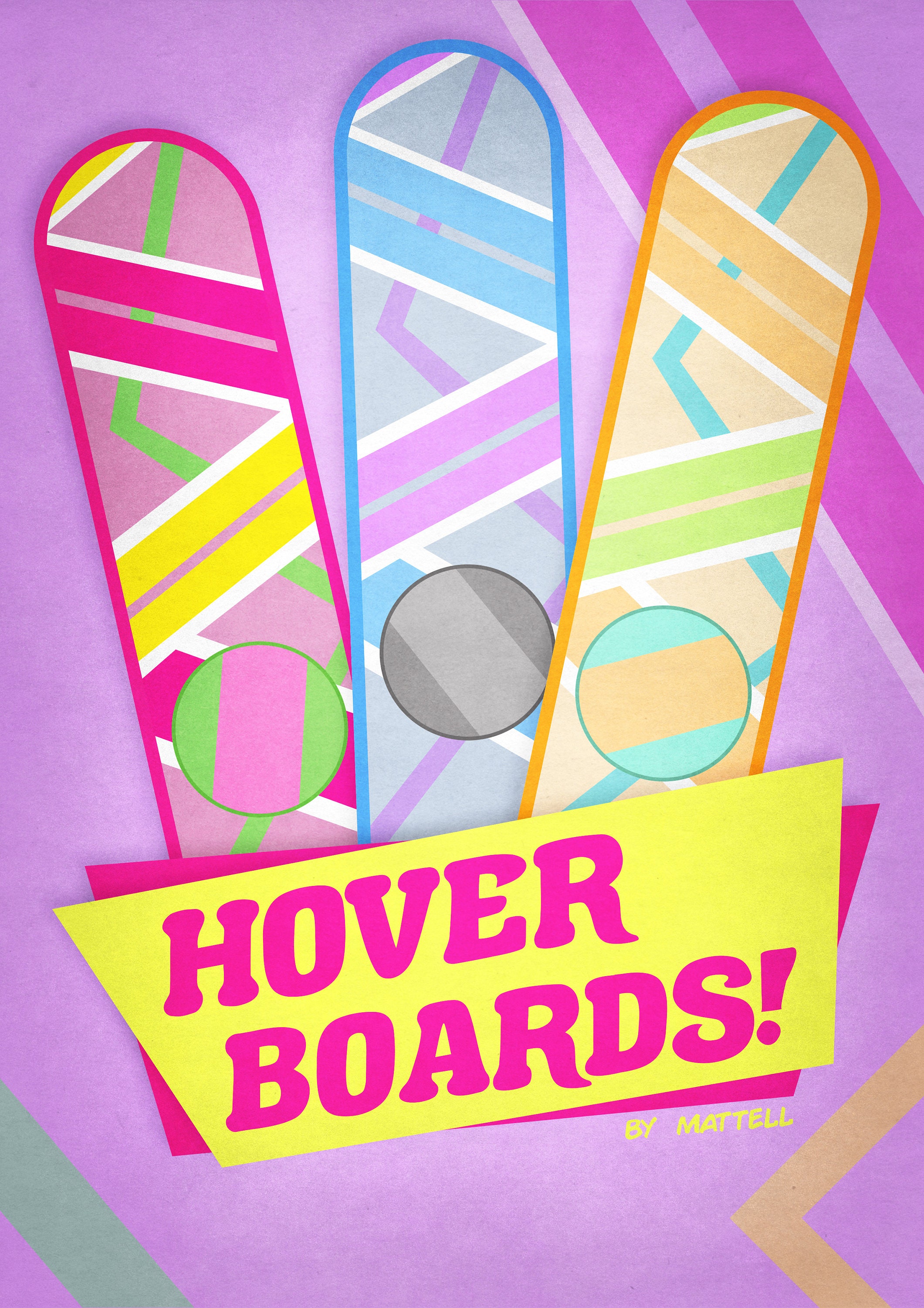 Back to the Future Hoverboard Poster Print DeLorean McFly | Etsy
