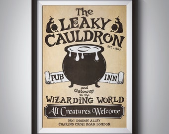 Art &amp; Collectibles The Leaky Cauldron Printable Wall Art Instant ...