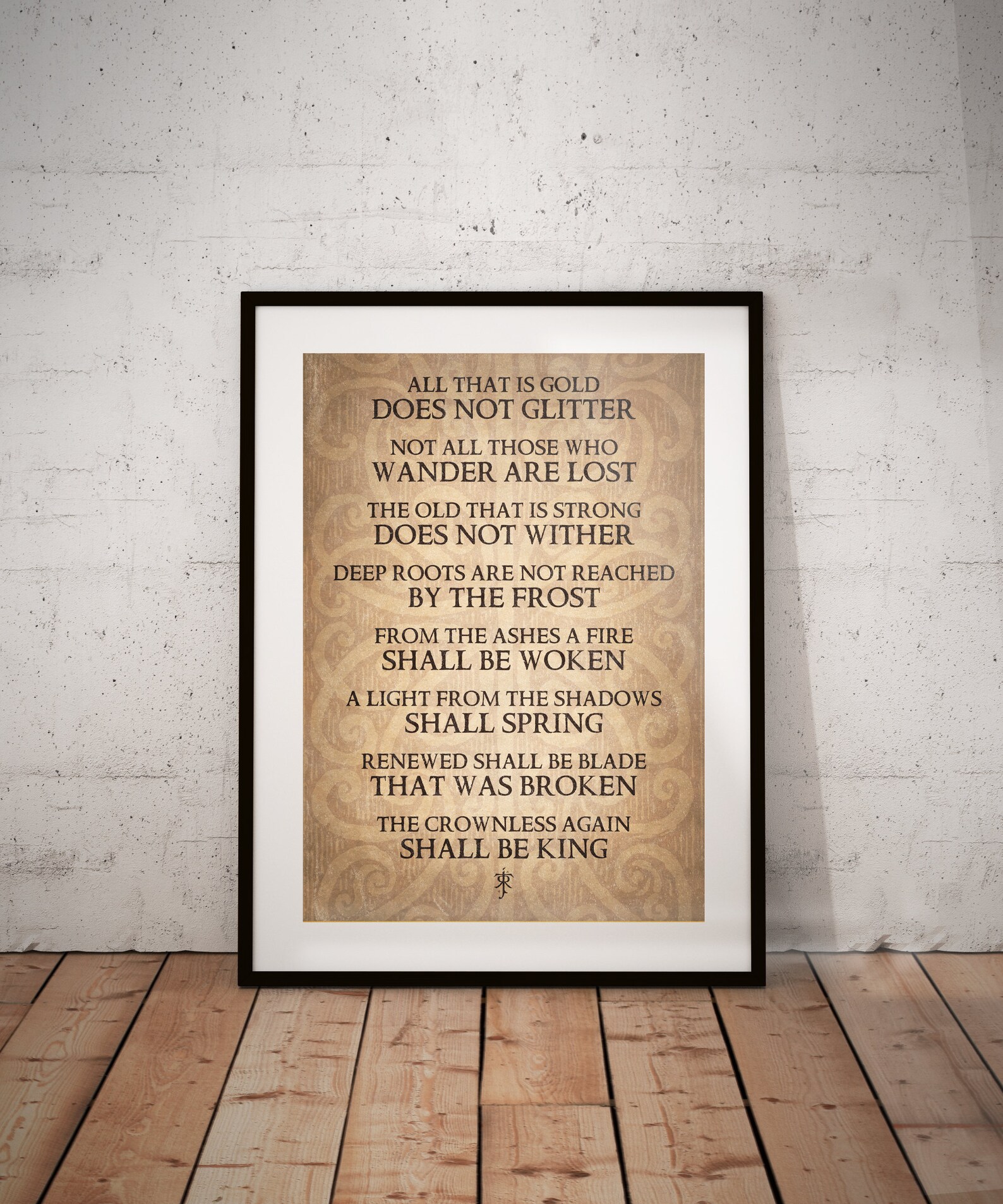 Lord of the Rings Poster Gedicht All That Is Gold Does Not Etsy