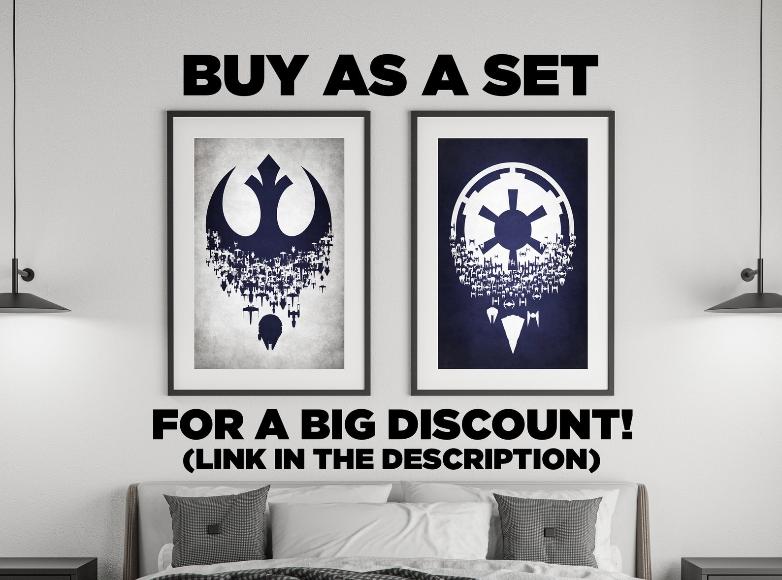 Star Wars Empire Rebel Logo Movie Poster Print Alternative | Etsy