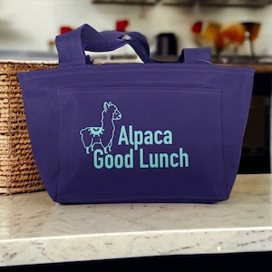 Alpaca Good Lunch Insulated Lunch Bag | Reusable Lunch Cooler for Outdoors | Unisex Insulated Lunch Bag | Lunch Bag For School Office Picnic