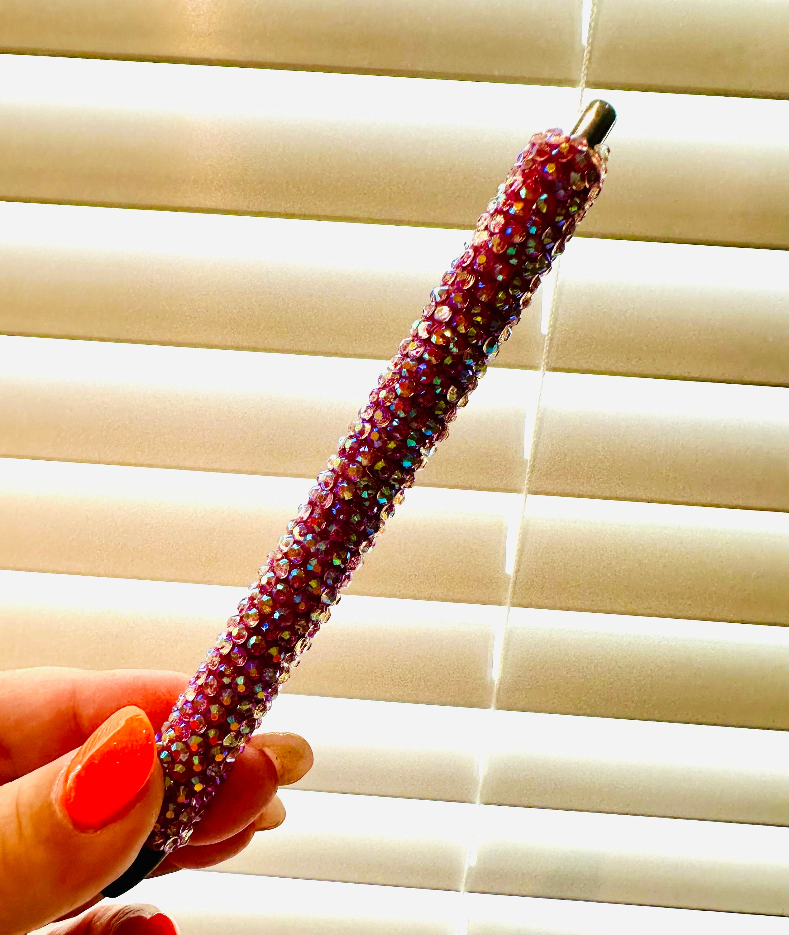 Custom Rhinestone Pens Color Shifting Custom Made Rhinestone Bling Bedazzled Pen Magenta - Etsy