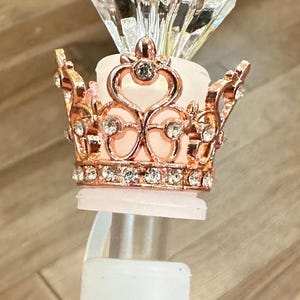 Diamond Bling Crown Straw Cover for 30 & 40 oz, Tumbler Straw Tip, Stanley Cup Lid, Stanley Straw Topper, Bling BedazzledStraw Cover/Topper