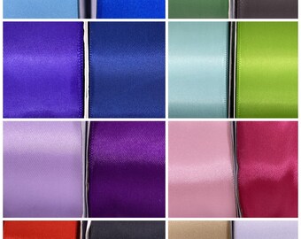 1 1/2 Inch Satin Ribbon 50 yards spool Single-Faced - 16 Colors Satin Ribbon - Satin Ribbon for bows - Craft Supplies - Ribbon for flowers