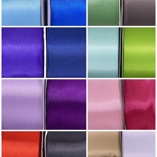 1 1/2 Inch Satin Ribbon 50 yards spool Single-Faced - 16 Colors Satin Ribbon - Satin Ribbon for bows - Craft Supplies - Ribbon for flowers