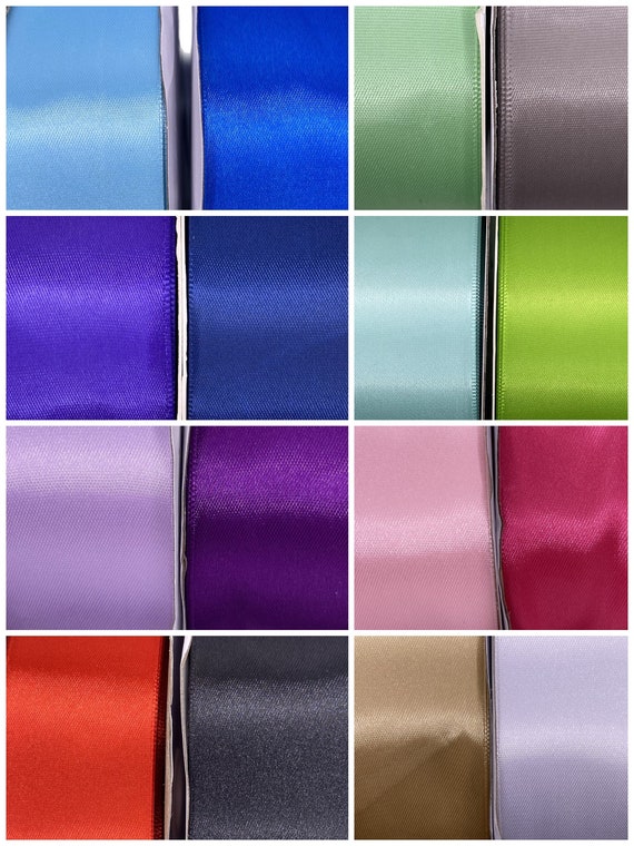 1 1/2 Inch Satin Ribbon 50 Yards Spool Single-faced 16 Colors Satin Ribbon  Satin Ribbon for Bows Craft Supplies Ribbon for Flowers 