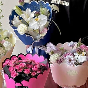 Carta da regalo opaca per fiori - 58x58 cm, fogli impermeabili per bouquet - Confezione regalo con composizione floreale in colori eleganti