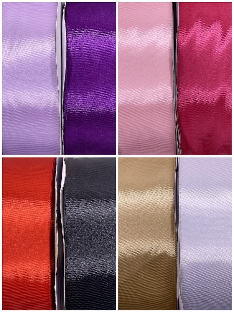 1 1/2 Inch Satin Ribbon 50 Yards Spool Single-faced 16 Colors Satin ...
