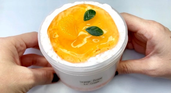 Orange Dream Ice Cream Slime Cloud Cream Slime Cloud Slime