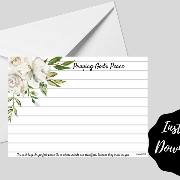Prayer Card Blank Template - Etsy