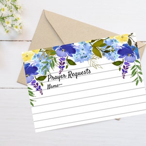 Instant Download Gebed Request Cards, Lege christelijke gebedskaarten, digitale gebed downloadbare kaarten, gebed kaart sjabloon, gebed notities