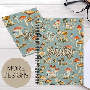 Cottagecore Mushroom Journal, Nature Lover Stationery, Paper Notebook, Toadstool Diary, Plant Lover, Spiral Notebook - Ruled Lined, Mushroom