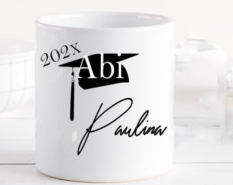 Abitur gifts - Mug for Abitur 2023 - passed Abi School graduation gift idea exam - Cup personalized with name