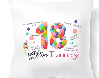 18 19 20 Birthday Young Girls Women, Funny Gift with Age, Fancy Birthday Gift Personalized with Name