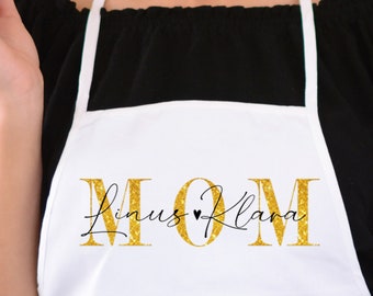 Gift Mama Christmas - for women - Cooking apron Kitchen apron - Gift idea personalized Names, Personalized gifts Christmas