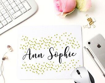 Personalized Gifts, MOUSE PAD - Gift Girlfriend Colleague - Mouse Pad with Name Desk Accessories