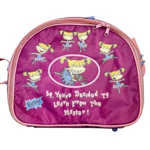 vintage Razmoket Angelica Bag des années 90 Kids Overnight Bag Valise Violet Nickelodeon image 2