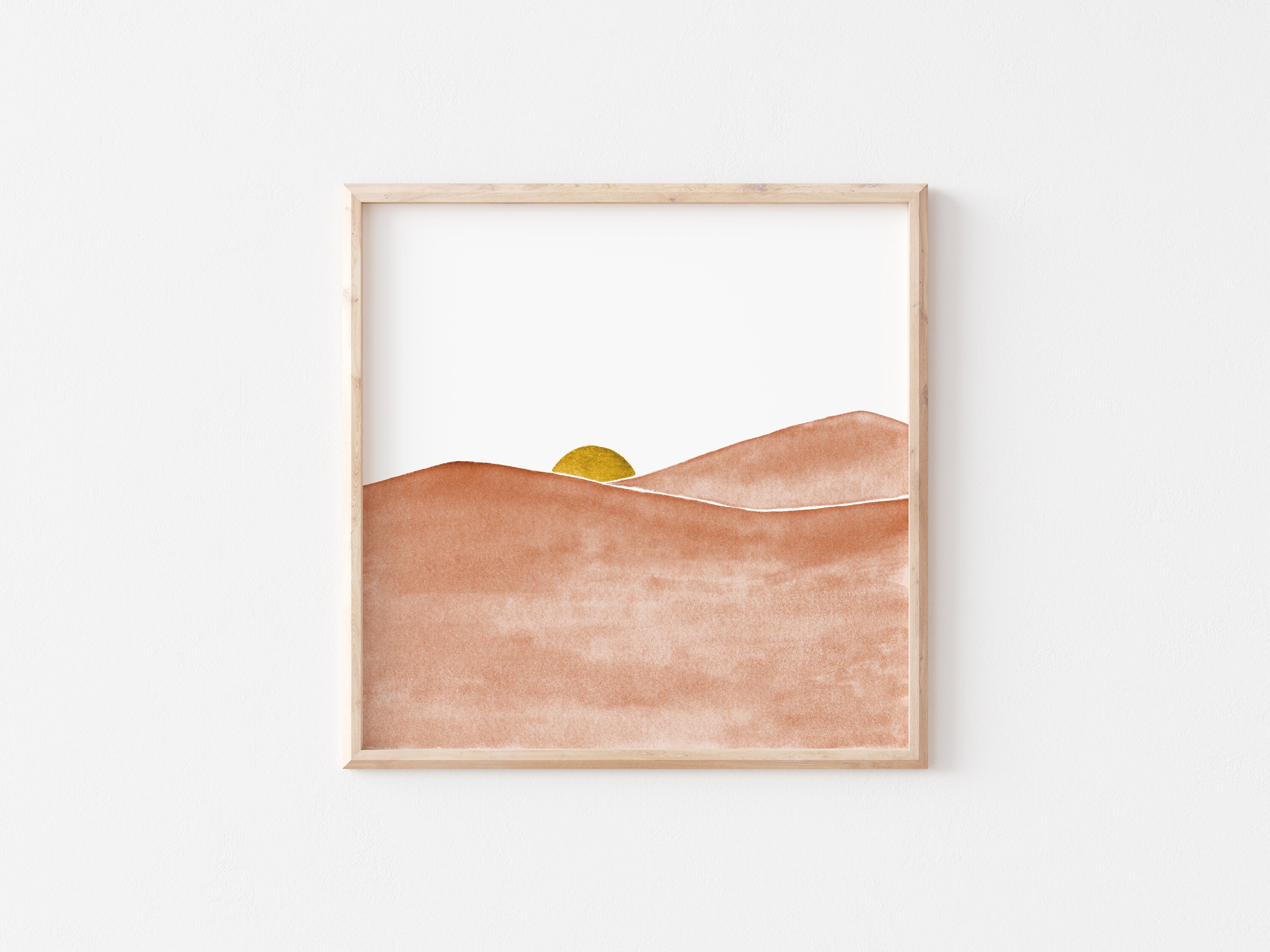 sunrise | 8x8 hand-painted watercolor art print | digital download