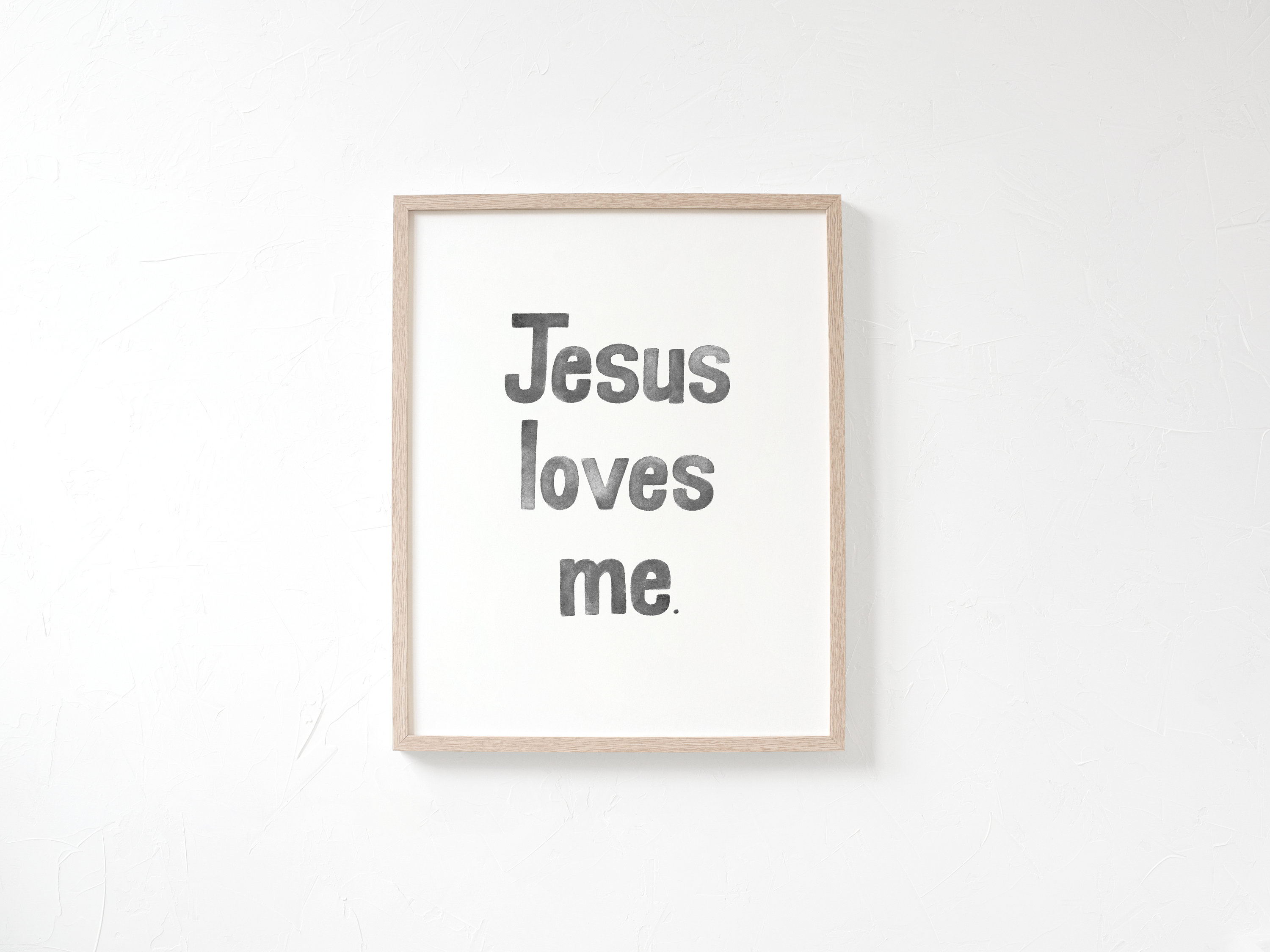Jesus Loves Me | 8x10 Hand-painted Watercolor Art Print | Digital ...