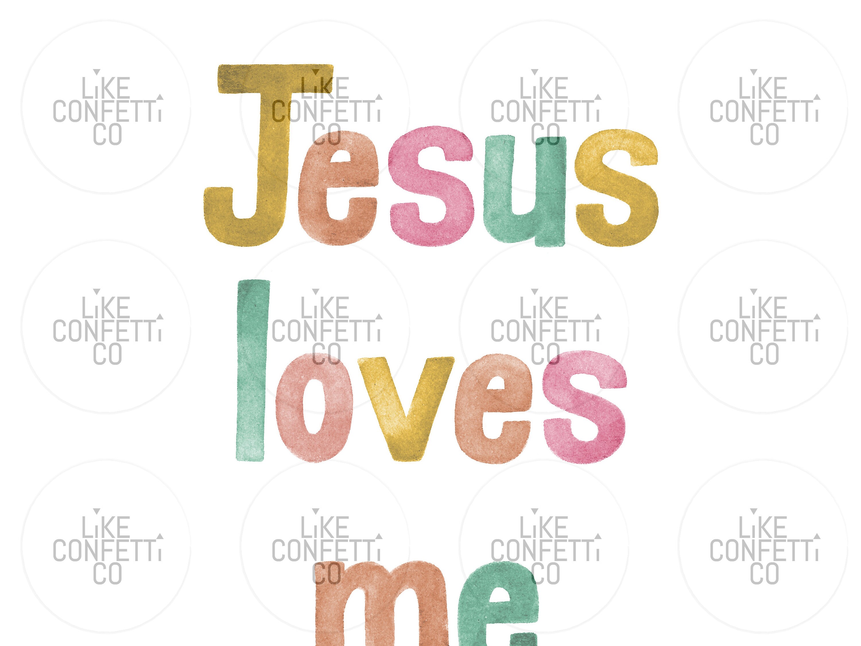 Jesus Loves Me | 8x10 Hand-painted Watercolor Art Print | Digital ...
