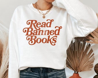 READ BANNED BOOKS Bookish Crewneck Sweatshirt
