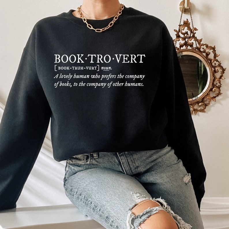 BOOKTROVERT Bookish Crewneck Sweatshirt image 1