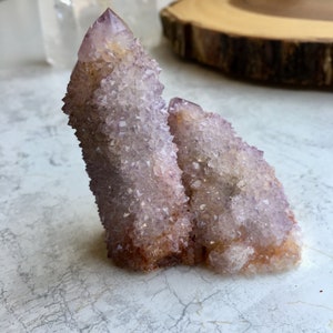 Spirit Quartz Cluster | Amethyst Crystal Cluster | Cactus Quartz | Purple Crystal | Amethyst Crystal Cluster | Cactus Quartz | Desk Crystal