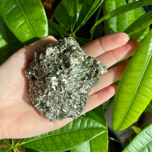 Large Pyrite Chunk | Raw Pyrite Crystal | Meditation Crystal | Grid | Pyrite Chunk | Fool&#39;s Gold | Home Decor Crystal | Gold Crystal | Gift