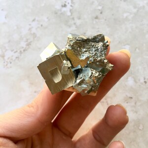 Small Pyrite Cube Cluster Raw Pyrite Crystal Meditation Grid Pyrite Chunk Fool's Gold Home Decor Crystal Gold Crystal Gift image 4