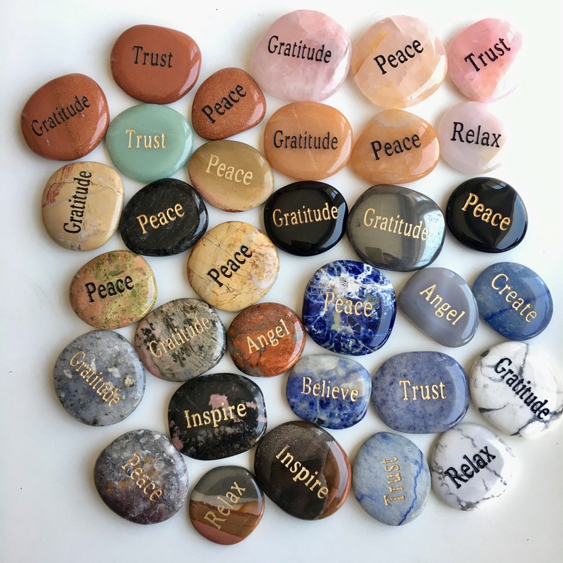 Engraved Crystal Set Inspiration Crystals Healing Crystals Etsy