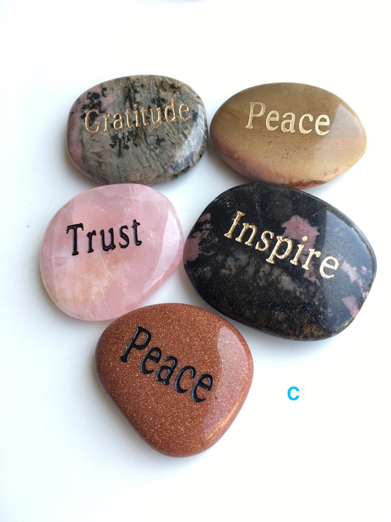 Engraved Crystal Set Inspiration Crystals Healing Crystals Etsy