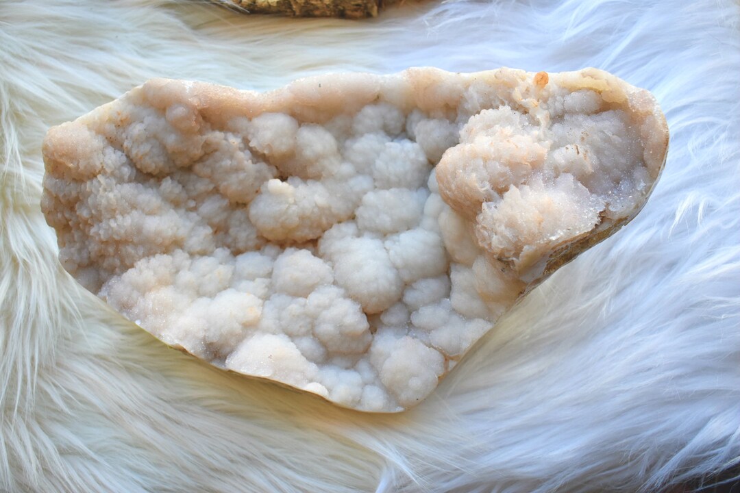 Pale Amethyst Geode With Stand: Uruguay Crystal Decor (10”x 5.75” X 2 ...