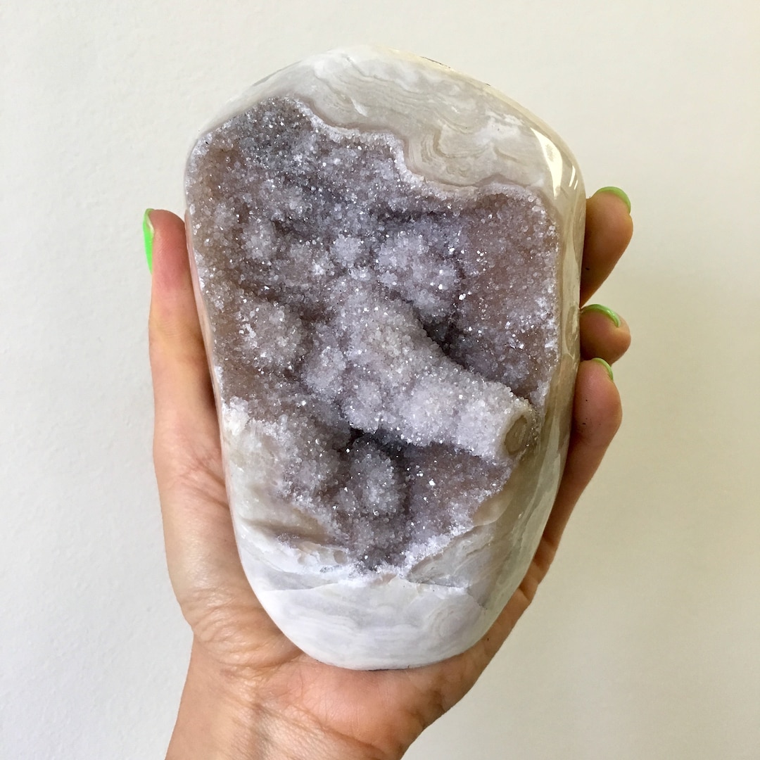 Gorgeous Amethyst Geode With Stand | Pale Amethyst Geode | Amethyst ...