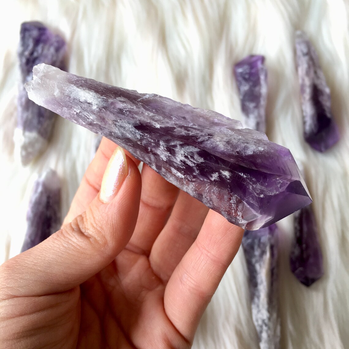 Celestial Amethyst Wand Amethyst Crystal Point Protection Etsy