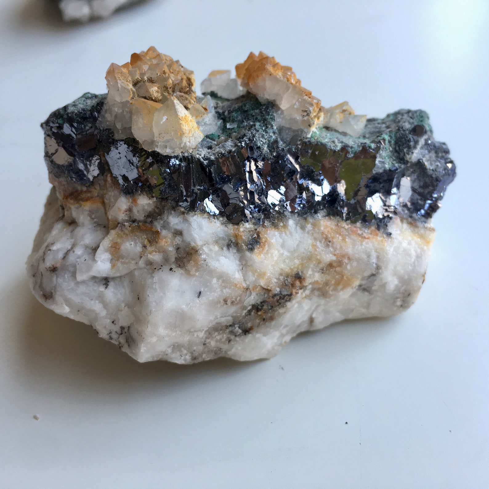 Rare Specimen of Quartz Galena and Barite Crystals Moroccan - Etsy