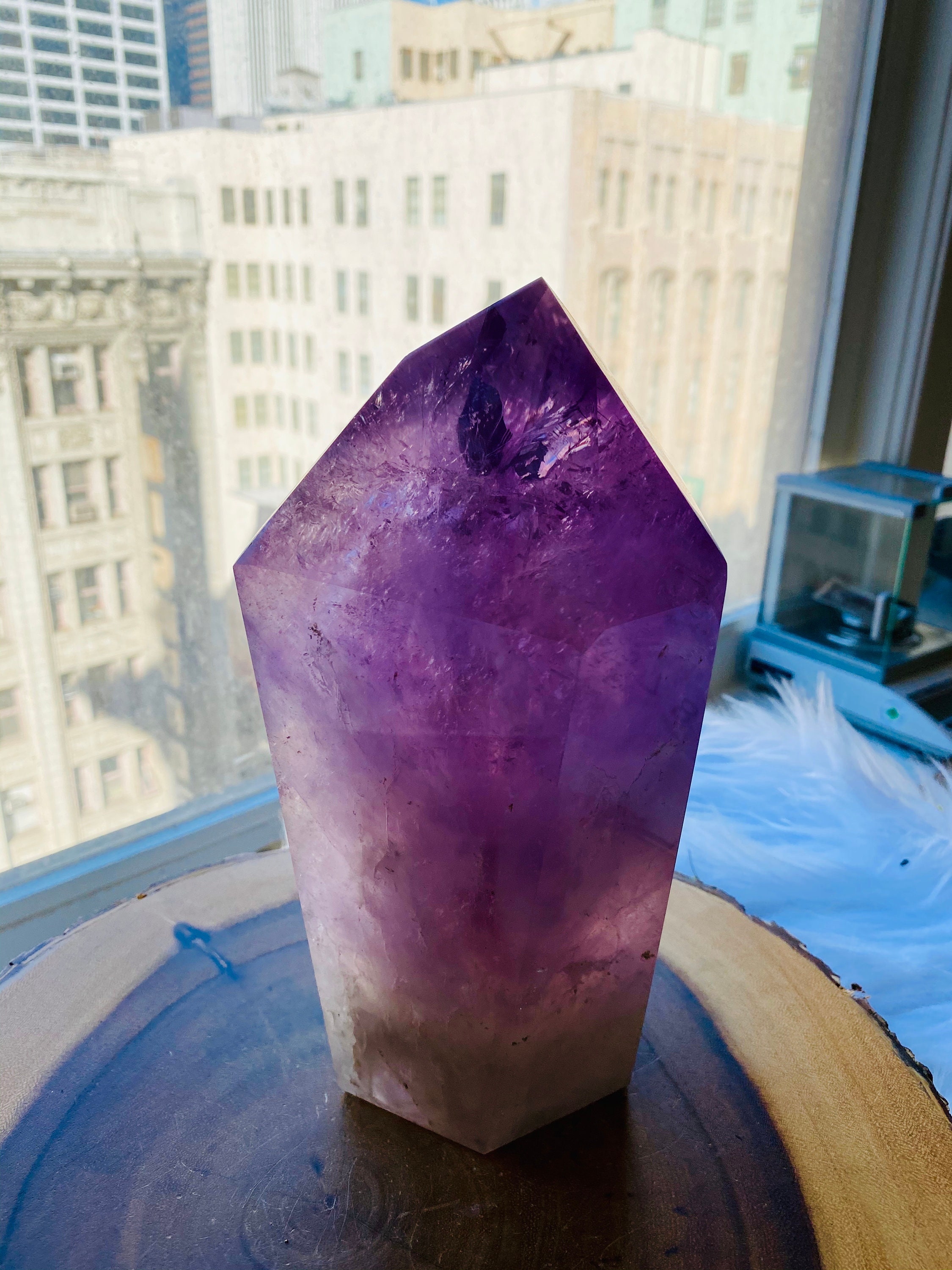 Amethyst Tower Large Amethyst Amethyst Crystal Healing Etsy