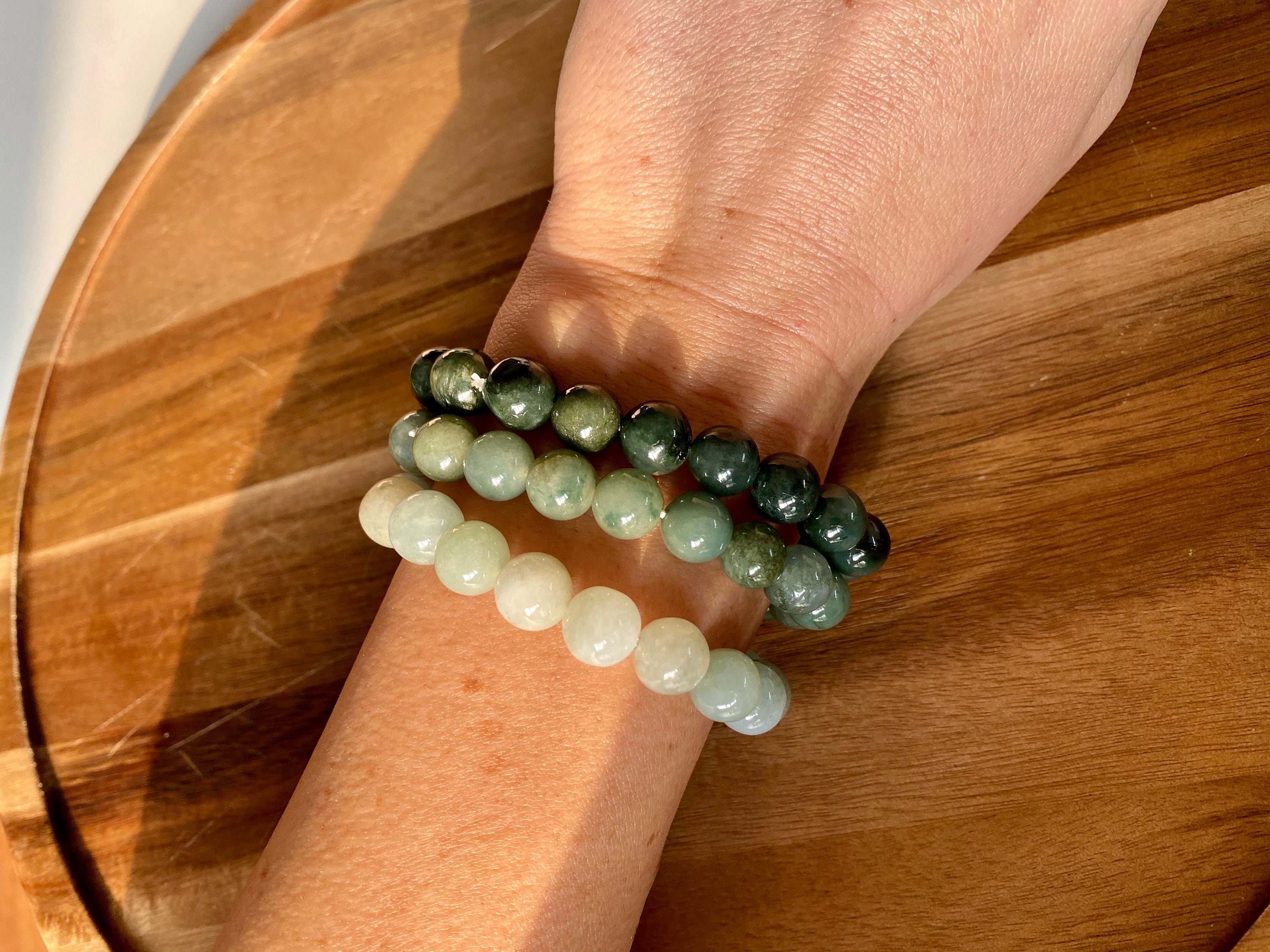 10-11mm Jade Bracelets Stretch Bracelets Jade Crystal | Etsy