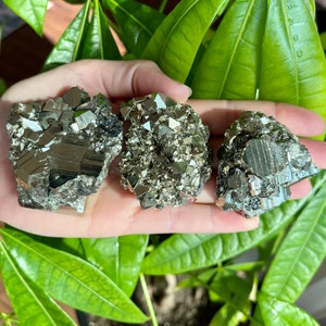 Small Pyrite Chunk | Raw Pyrite Crystal | Meditation Crystal | Grid | Pyrite Chunk | Fool&#39;s Gold | Home Decor Crystal | Gold Crystal | Gift