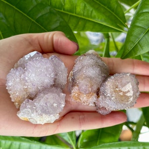 Large Raw Spirit Quartz Cluster | Amethyst Crystal Cluster | Cactus Quartz | Crystal Healing | Sparkle Crystal | Crystal Chunk | Amethyst