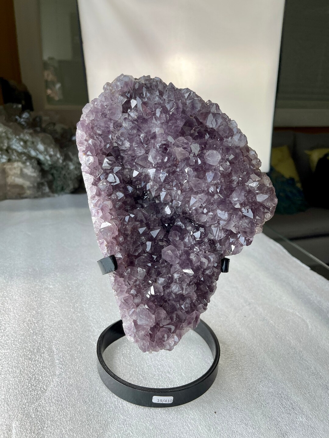 Pale Amethyst Geode With Stand: Uruguayan Crystal Decor - Etsy