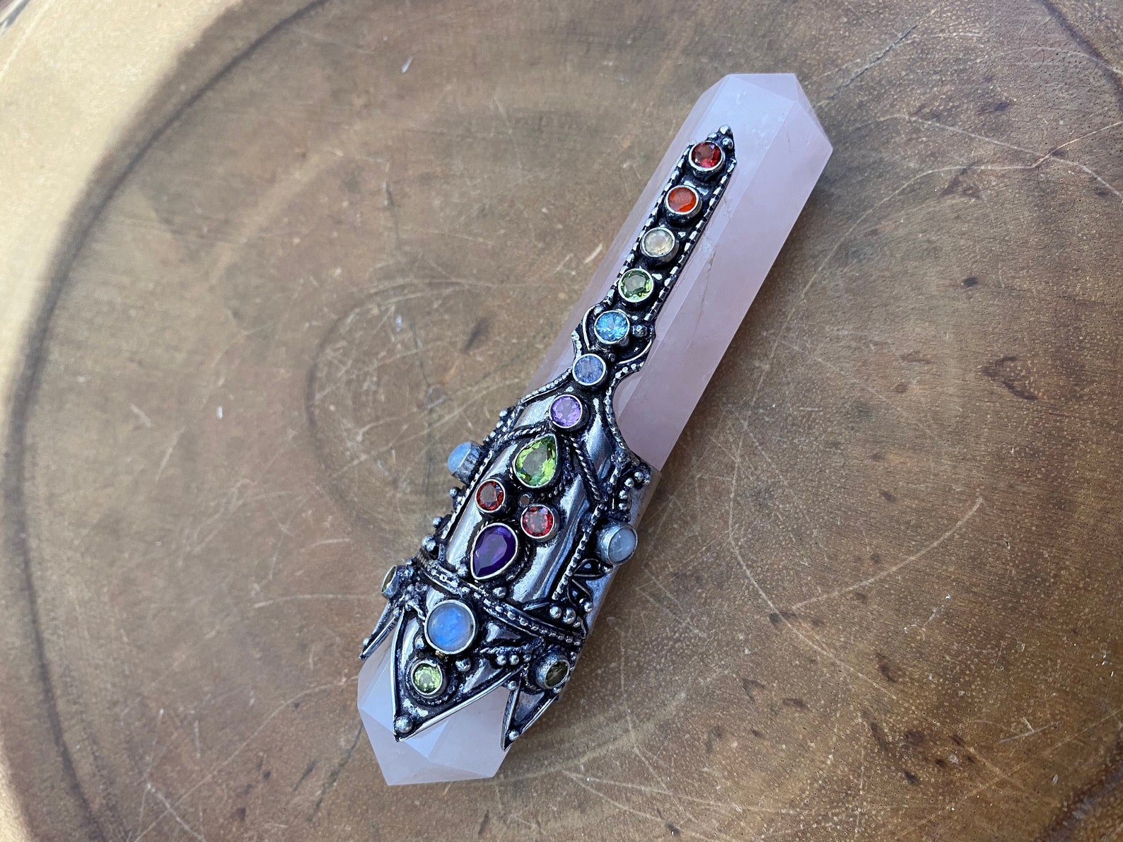 Double Terminated Crystals Wand Amethyst Point Quartz Etsy