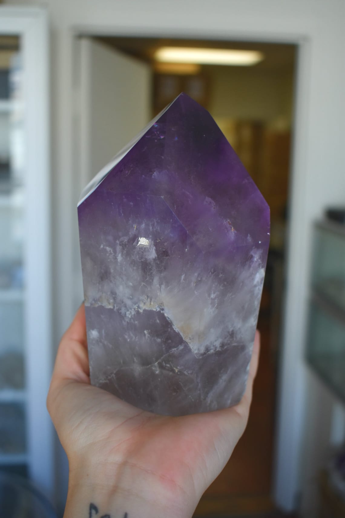 Amethyst Tower Beautiful Large Amethyst Amethyst Crystal Etsy