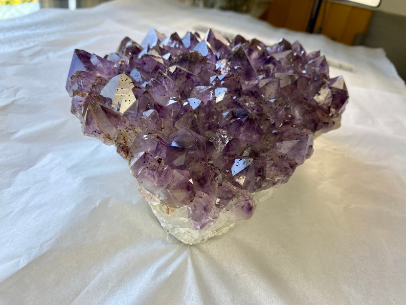 Housewarming Gift Large Amethyst Crystal Raw Amethyst Crystal Healing Crystal Top Quality Natural Cut Amethyst Crystal Geode Cluster