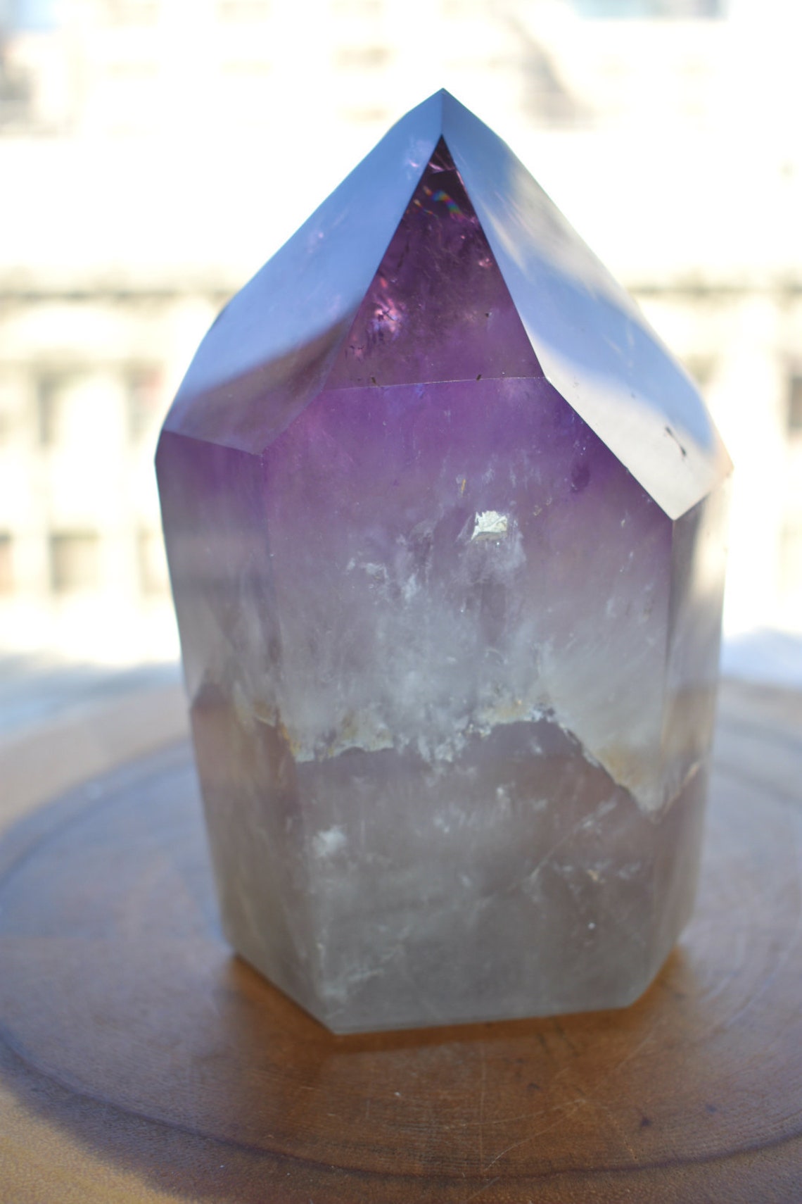Amethyst Tower Beautiful Large Amethyst Amethyst Crystal Etsy
