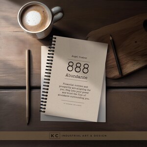 888 Änglanummer Spiral Anteckningsbok | Överflödsmanifestationsjournal
