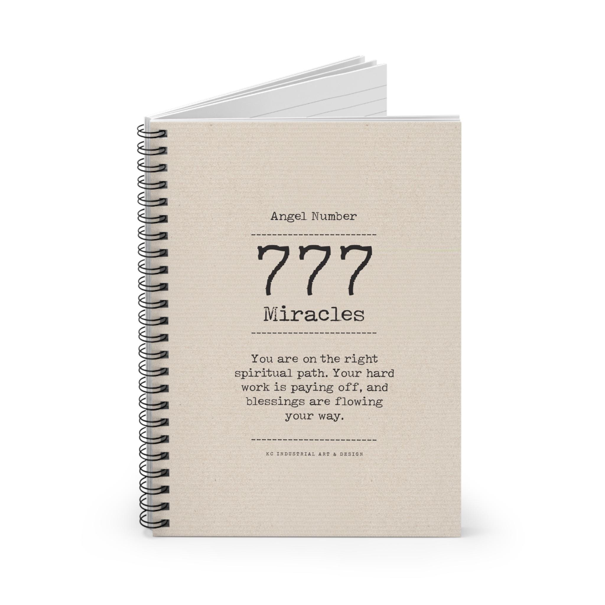 777 Angel Number Spiral Notebook | Spiritual Journal, Blessings - Etsy