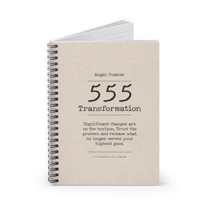 555 Angel Number Spiral Notebook | Embrace Change Journal | Release & Trust | Manifestation Notebook | Spiritual Gift for New Beginnings