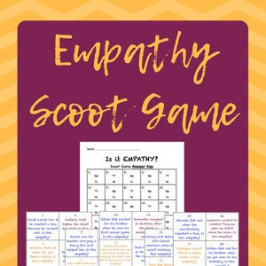 Is It Empathy? Scoot Game for Teachers, Classrooms, School Counselors